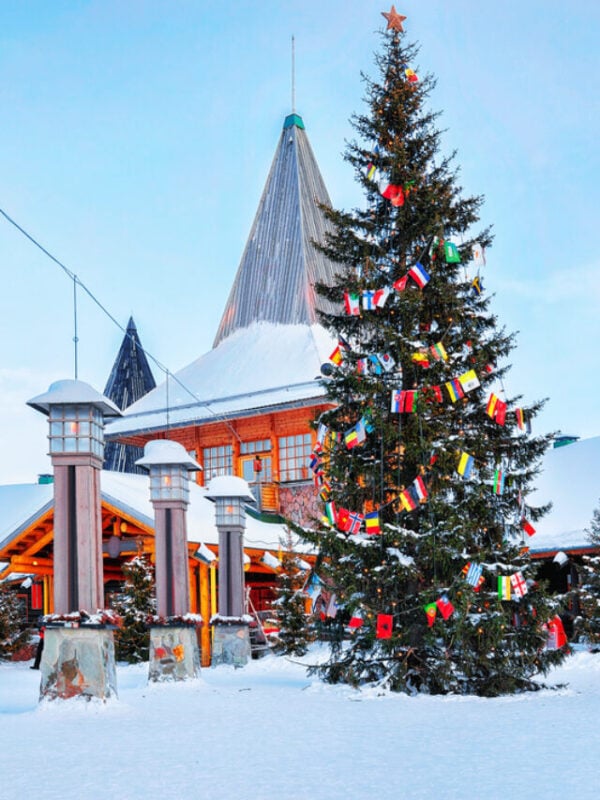 Arctic Circle lanterns at Santa Office in Santa Village Lapland