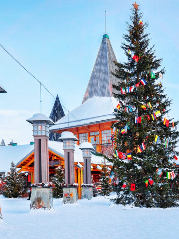Arctic Circle lanterns at Santa Office in Santa Village Lapland
